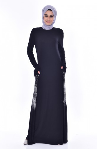 Black İslamitische Jurk 1069-01