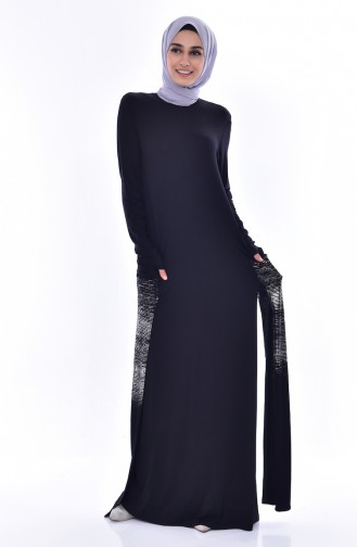 Black Hijab Dress 1069-01