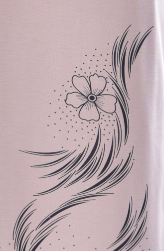 Flower Patterned Skirt 30991-01 Mink 30991-01