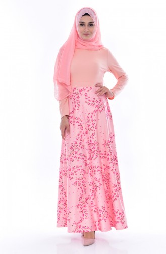 Fuchsia Hijab Dress 3492-12