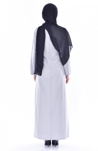 Grau Hijab Kleider 2916-14