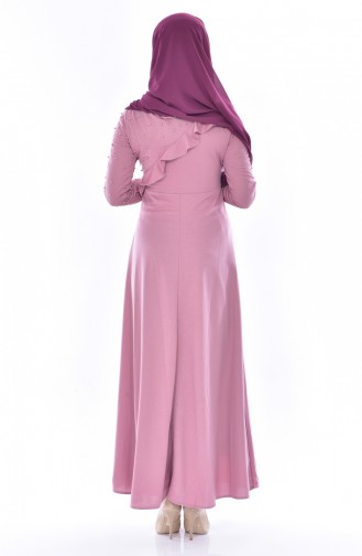 Dusty Rose Hijab Dress 0539-02