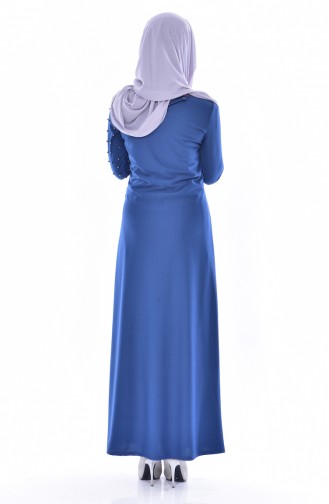 Indigo Hijab Dress 4458-09