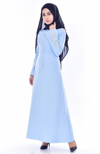 Blue Hijab Dress 81516-02