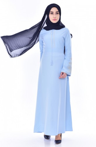 Blue Hijab Dress 81516-02