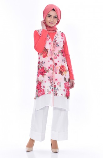 Shirt Vest Double Suit 9067-02 Coral Powder 9067-02