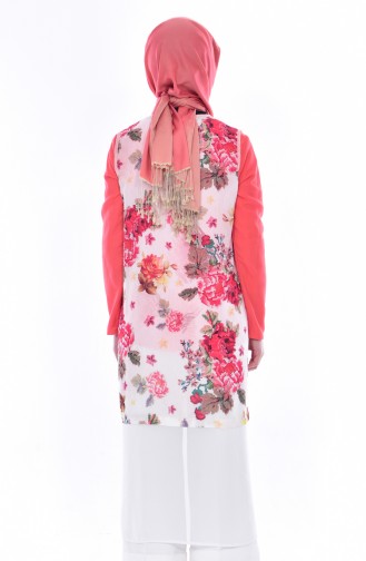 Ensemble Deux Pieces Chemise Gilet 9067-02 Corail Poudre 9067-02