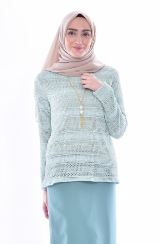 BURUN Necklace Blouse 51284-02 Mint Green 51284-02