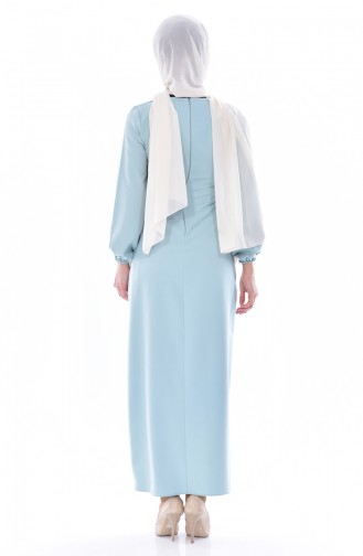 Mint Green Hijab Dress 7830-05