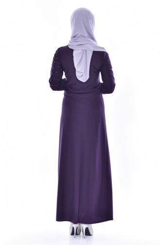 Purple Hijab Dress 4458-03