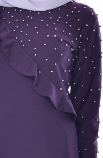 Robe Perlées a Froufrous 4458-03 Pourpre 4458-03