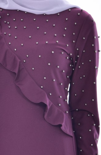 Robe Perlées a Froufrous 4458-04 Plum 4458-04