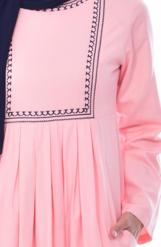 توبانور فستان مُطرز بتصميم طيات وجيوب 2916-15 لون وردي 2916-15