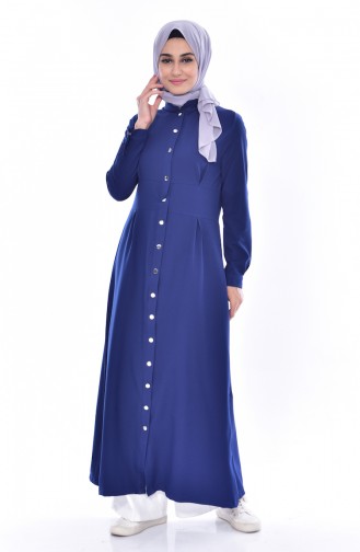 Hijab Mantel mit Druckknopf 61202-04 Saks 61202-04