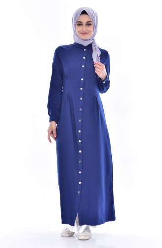 Hijab Mantel mit Druckknopf 61202-04 Saks 61202-04