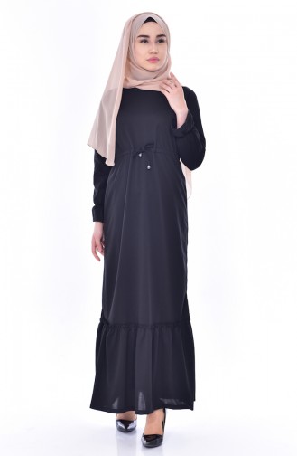 Beli Lace Pleated Dress 1643-01 Black 1643-01