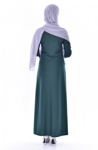 Emerald Green Hijab Dress 4458-05