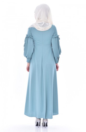 Green Almond Hijab Dress 0545-04