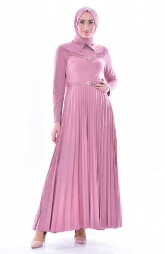 Dusty Rose Hijab Dress 0543-05