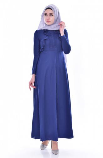 Indigo Hijab Dress 0532-02