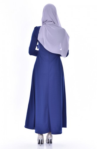 Indigo Hijab Dress 0532-02