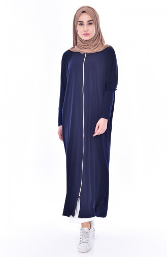 Abaya mit Fledermausärmeln 7309-03 Dunkelblau 7309-03