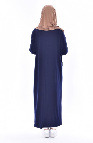 Abaya mit Fledermausärmeln 7309-03 Dunkelblau 7309-03