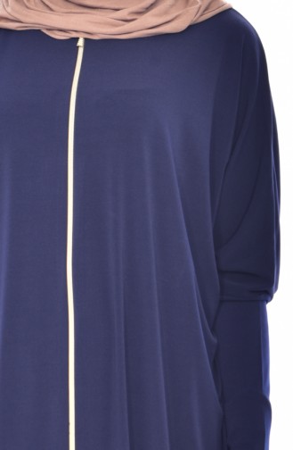 Abaya mit Fledermausärmeln 7309-03 Dunkelblau 7309-03