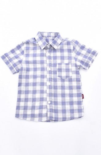 Kids Shirt 1813-01 Navy Blue 1813-01