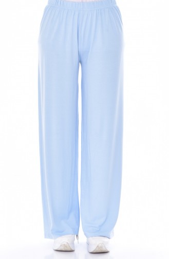 Waist Elastic Pants 1424-10 Blue 1424-10