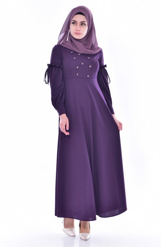 Purple Hijab Dress 0545-02