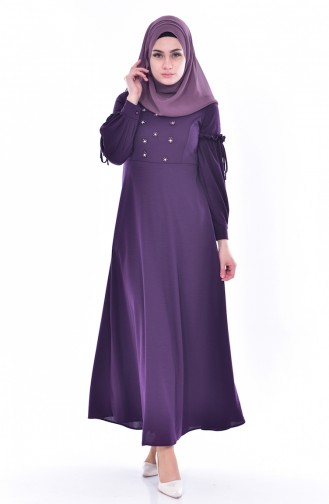 Purple Hijab Dress 0545-02