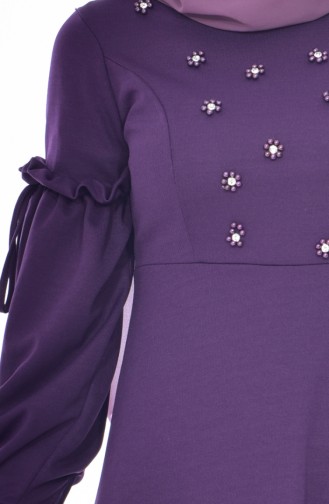 Purple Hijab Dress 0545-02