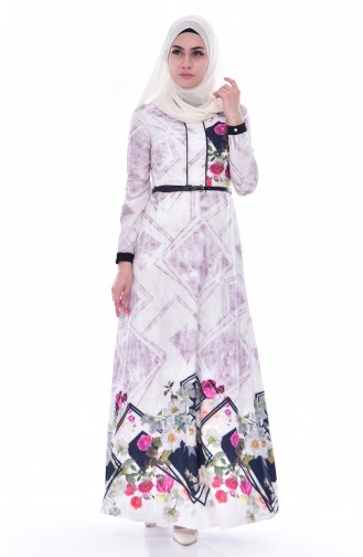 Plum Hijab Dress 2911-02