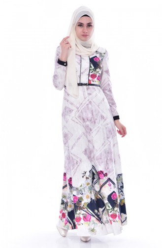 Plum Hijab Dress 2911-02