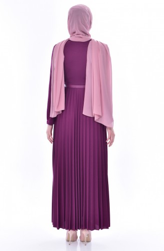 Plum Hijab Dress 0543-01