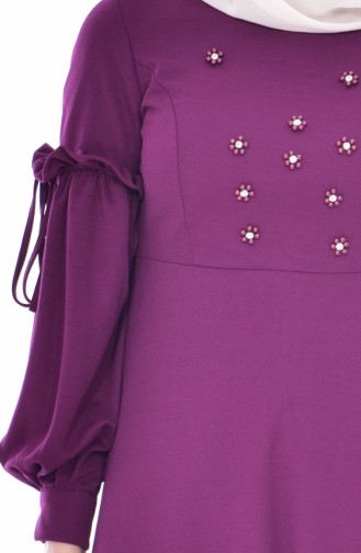 Plum Hijab Dress 0545-03