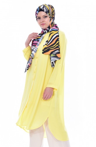Buttoned Tunic 3188-03 Yellow 3188-03