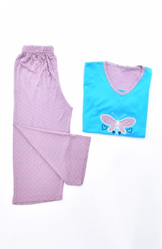 Ensemble Pyjama Pour Femme 2060-04 Turquoise 2060-04