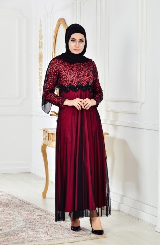 Dusty Rose Hijab Evening Dress 81538-10