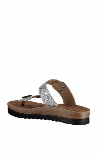 Silver Gray Summer Slippers 4804-18-15