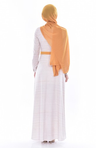 Mustard Hijab Dress 2910-02