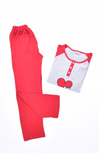 Kadın Pijama Takım 2010-03 Kırmızı 2010-03