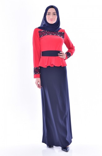 Blouse Skirt Double Suit 2199-02 Red 2199-02