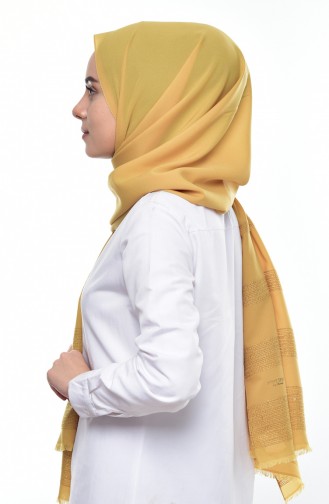 Dark Yellow Shawl 04