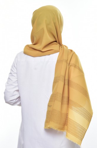 Dark Yellow Shawl 04