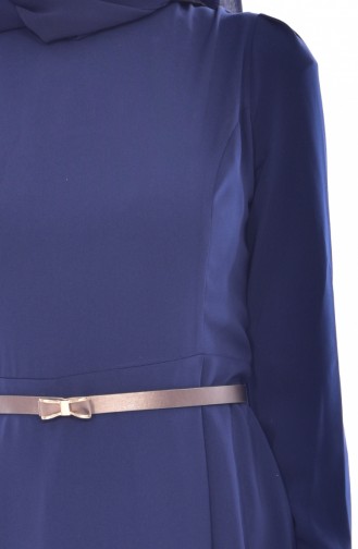 Belted Tunic Trousers Double Suit 0015-02 Navy Blue 0015-02