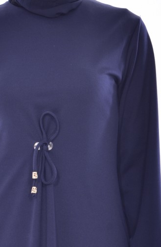 بوجليم  فستان بتصميم حزام للخصر 1152-02 لون كحلي 1152-02