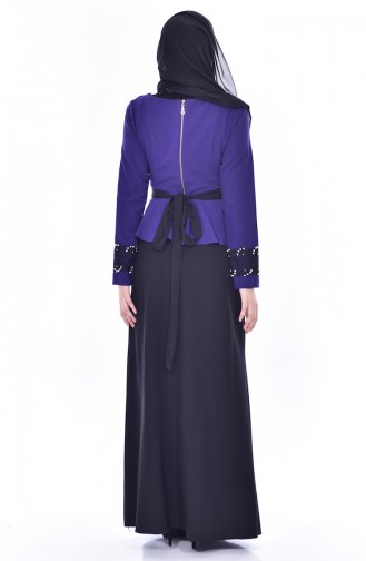 Blouse Skirt Double Suit 2199-04 Purple 2199-04