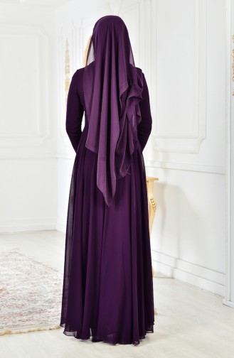 Purple Hijab Evening Dress 52698-04